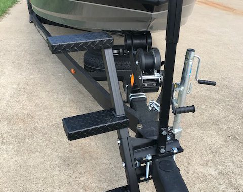 Boat trailer steps made by Easy Step System